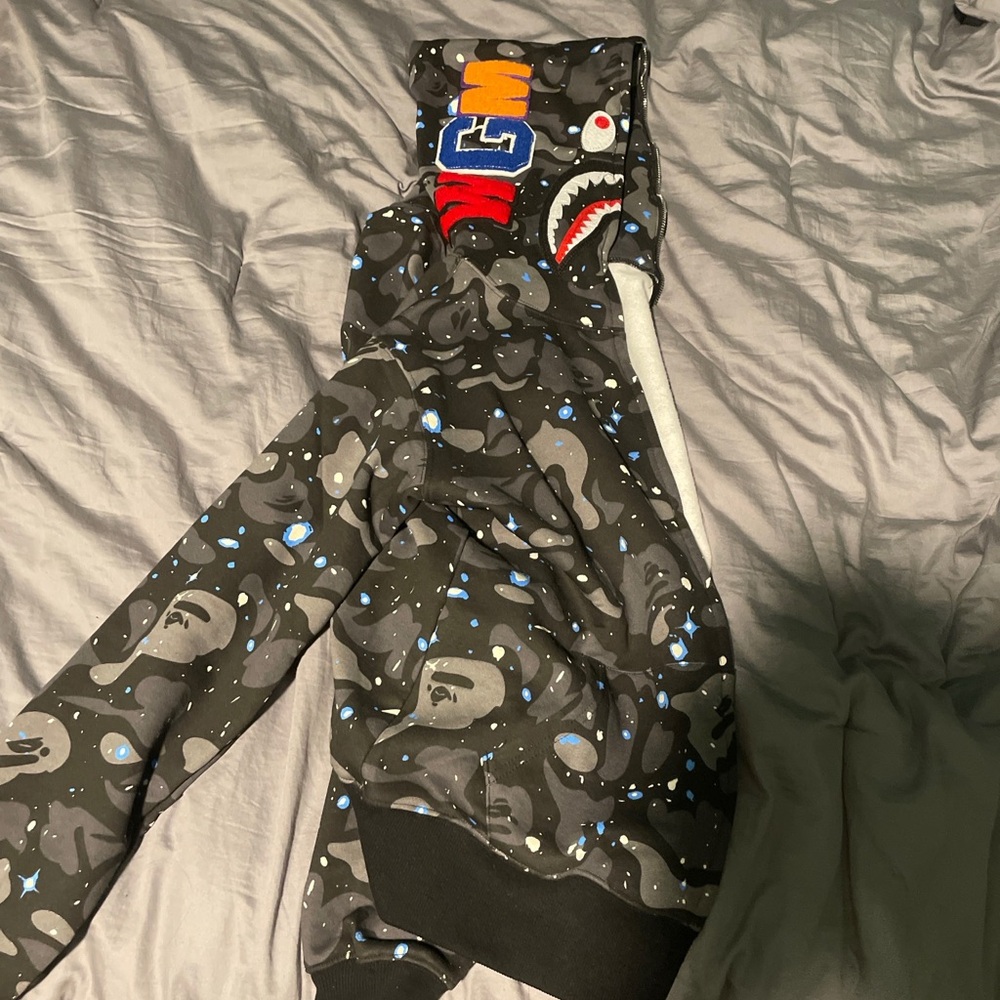 BAPE Shark Hoodie Space camo